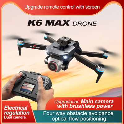 Iqoem K6 Drone avec caméra 4k HD Wifi Fpv 360 Évitement d'obstacles et suivi automatique Hélicoptère quadruple pliable professionnel