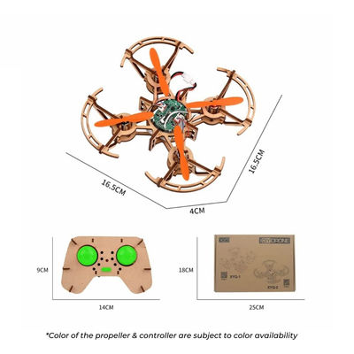 Construisez et apprenez Diy Construction en bois Drone Quadcopter Assembler Rc Drones Kit Set Jouet éducation pour les étudiants qui enseignent aux enfants
