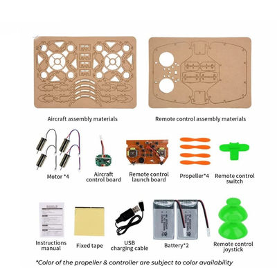 Construisez et apprenez Diy Construction en bois Drone Quadcopter Assembler Rc Drones Kit Set Jouet éducation pour les étudiants qui enseignent aux enfants