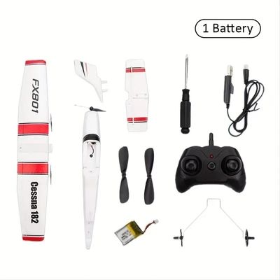 Fx-801 Rc Avion Epp Plane Planteur en mousse Avion Gyro 2.4g 2ch Rtf Télécommandé Aile pour style blanc Avion EPP