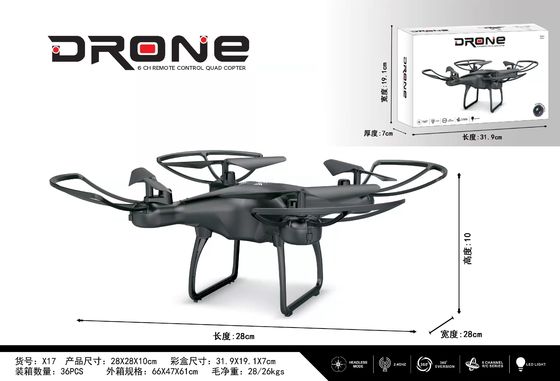 Taille de carton 66X47X61 NOIR Jouet de jeu créatif Avion drone à distance Avion pour le plaisir multijoueur