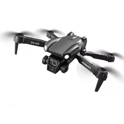 2024 D3 Air Drone Lumière LED 360 degrés Mode sans tête en chute libre Positionnement du flux optique Drone RC pliable pour les débutants