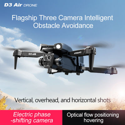 2024 D3 Air Drone Lumière LED 360 degrés Mode sans tête en chute libre Positionnement du flux optique Drone RC pliable pour les débutants