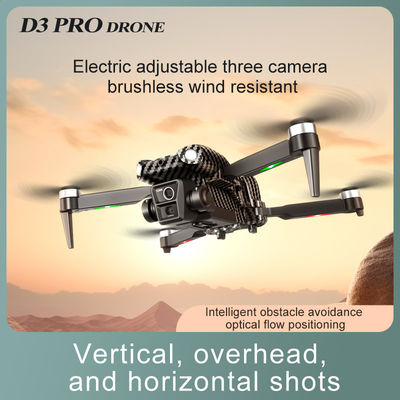 Niveau de compétence de l'opérateur débutant Drone RC portable avec évitement d'obstacles et triple caméra D3 Pro 4k moteur sans balai
