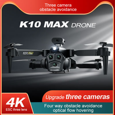Drone à flux optique avec caméra triple 4k Wifi Fpv Stabilisateur de caméra pour débutants Évitement d'obstacles RC Quadcopter 2.4G