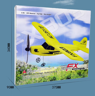 Super Glider Fx803 2.4g Piper J3 Cub Rc Avion Nc26170 Epp Avion à aile fixe avec un long temps de vol et un vol stable