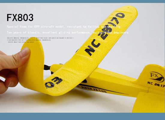 Super Glider Fx803 2.4g Piper J3 Cub Rc Avion Nc26170 Epp Avion à aile fixe avec un long temps de vol et un vol stable