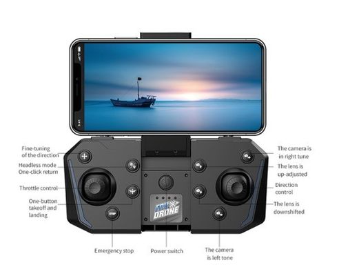 BLACK HUGTEC W21 Drone paramètres de caméra personnalisables et enregistrement vidéo à une seule touche pour un temps de vol maximal 10-20min