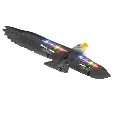 2024 Modèle de planeur à deux voies Eagle Rtf Avec lumière et auto-équilibrage 3 Changell Planteur contrôlé Échelle 56*29.5*8 CM
