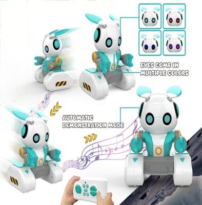 Robots éducatifs HUGTEC S024 Jouet robot télécommande geste STEM 3 musique plastique fonction de lumière automatique pour unisexe