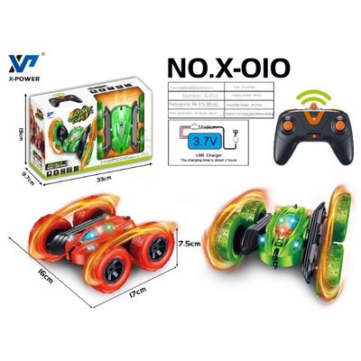X-010 Rc Mini Stunt Car 2.4ghz Double face 360 degrés Tomble télécommande Stunt Car Jouets pour le divertissement des enfants