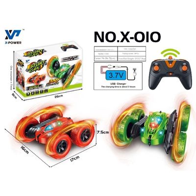 X-010 Rc Mini Stunt Car 2.4ghz Double face 360 degrés Tomble télécommande Stunt Car Jouets pour le divertissement des enfants