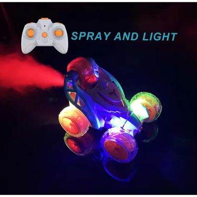 Experte télécommande voiture de cascade 360 degrés de rotation voiture avec musique légère jouets de pulvérisation pour les enfants temps de jeu 18 min