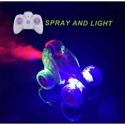 Experte télécommande voiture de cascade 360 degrés de rotation voiture avec musique légère jouets de pulvérisation pour les enfants temps de jeu 18 min