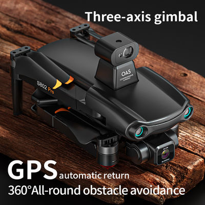S808 Drone 360 Éviter les obstacles sans pinceau Trois axes Eis Anti-tremblement Ptz 8k Photographie aérienne ultra-claire GPS Rc Avion