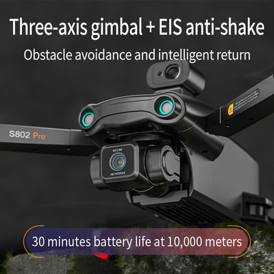S808 Drone 360 Éviter les obstacles sans pinceau Trois axes Eis Anti-tremblement Ptz 8k Photographie aérienne ultra-claire GPS Rc Avion