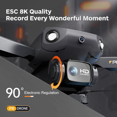 Type de commande P8 Drone Dual Esc 4k Hd Caméra pliable Rc télécommande Quadcopter Photographie Wifi Fpv Mini Drones Garçon Cadeaux Jouets Vs F189