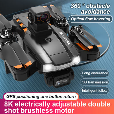 Caméra HD et photographie aérienne HD Quadcopter télécommande S1 Laser sans pinceau Évitement des obstacles Drone Noir orange