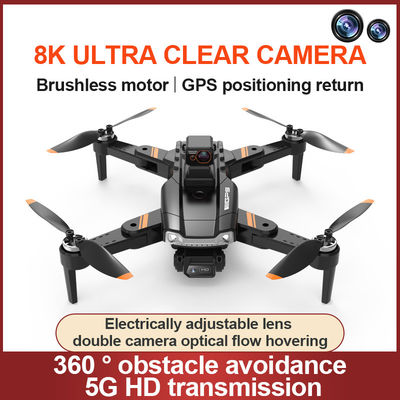 Caméra HD et photographie aérienne HD Quadcopter télécommande S1 Laser sans pinceau Évitement des obstacles Drone Noir orange