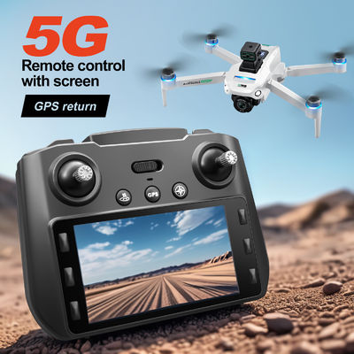 Plastique S159 5g Wifi Fpv GPS Quadcopter Drone 4khd Doubles caméras 25 minutes Endurance Évitement d'obstacles Led Grand écran télécommande Rc Drone
