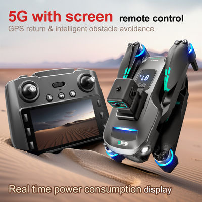 Plastique S159 5g Wifi Fpv GPS Quadcopter Drone 4khd Doubles caméras 25 minutes Endurance Évitement d'obstacles Led Grand écran télécommande Rc Drone