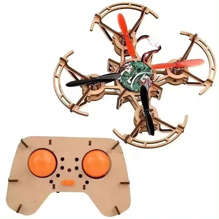 Construisez et apprenez Diy Construction en bois Drone Quadcopter Assembler Rc Drones Kit Set Jouet éducation pour les étudiants qui enseignent aux enfants