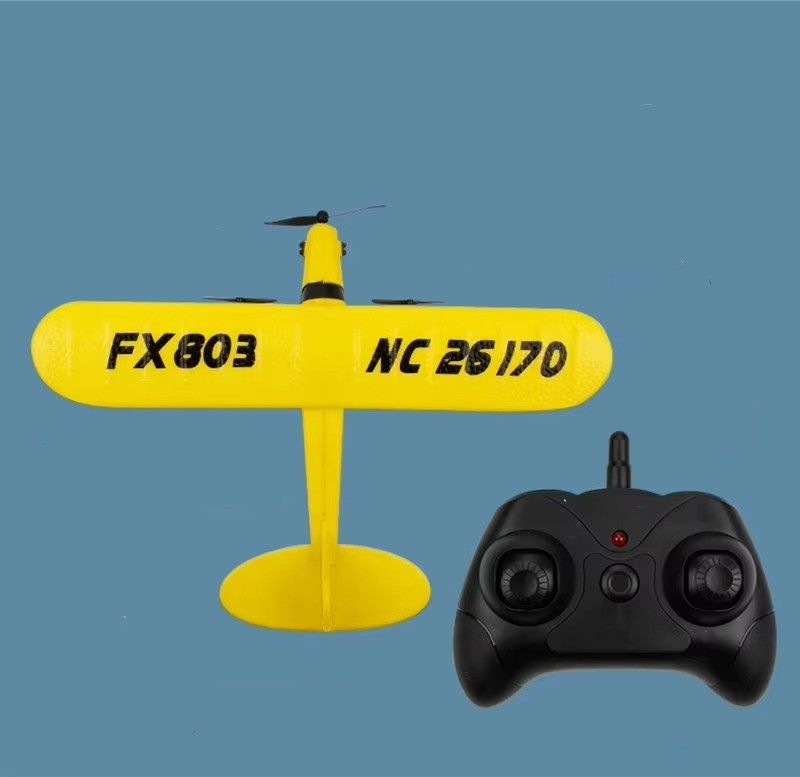 Super Glider Fx803 2.4g Piper J3 Cub Rc Avion Nc26170 Epp Avion à aile fixe avec un long temps de vol et un vol stable