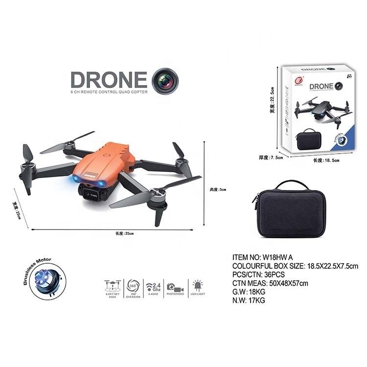 Drone W18Hw pour l'inspection agricole avec mode sans tête et effets spéciaux à 360° pour la configuration de trajectoire de vol personnalisée