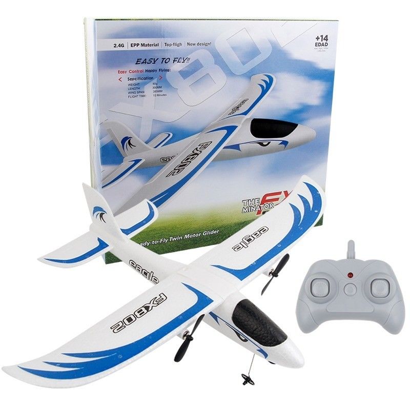 Super Glider Fx802 2.4g 2ch Epp Foam Modèle de planeur télécommandé Prêt à l'emploi pour le niveau de compétence de l'opérateur intermédiaire