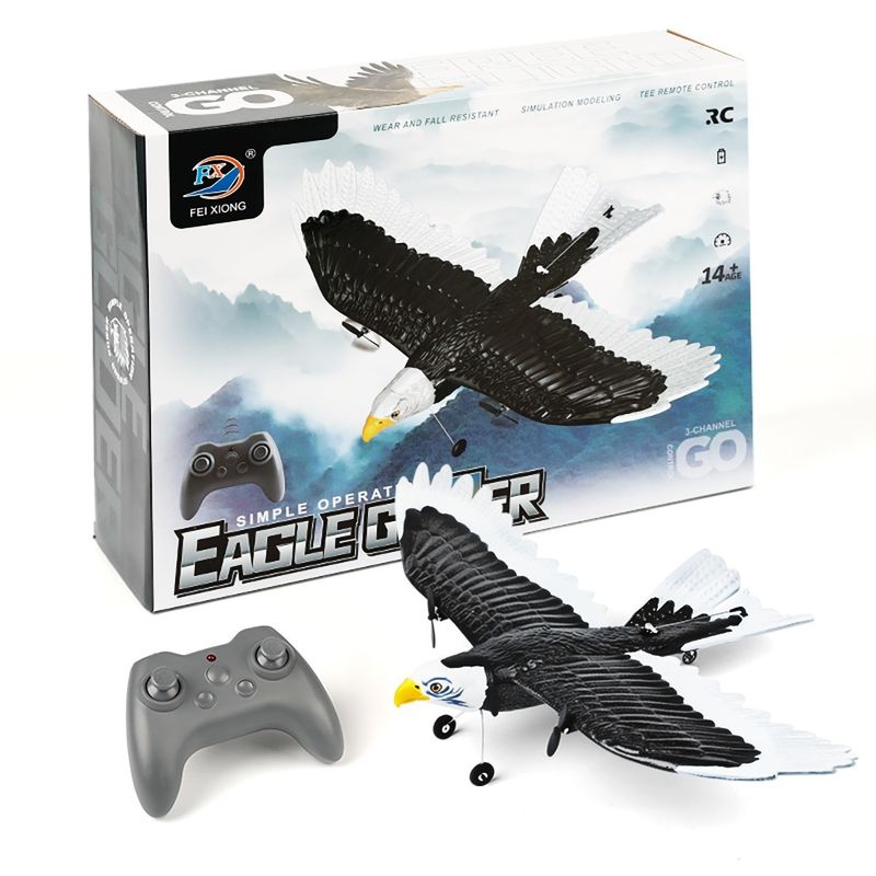 Caractéristiques RTF 3ch Epp mousse Rc Simulation en portée d'aile Aigle chauve 2.4g Rc planeur Jouets d'avion avec 14 ans et plus