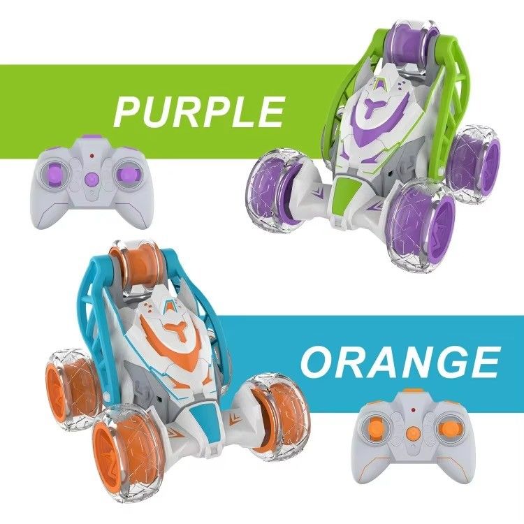 Experte télécommande voiture de cascade 360 degrés de rotation voiture avec musique légère jouets de pulvérisation pour les enfants temps de jeu 18 min