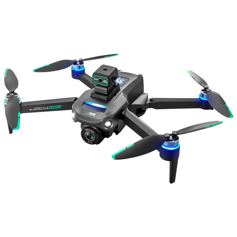 Plastique S159 5g Wifi Fpv GPS Quadcopter Drone 4khd Doubles caméras 25 minutes Endurance Évitement d'obstacles Led Grand écran télécommande Rc Drone