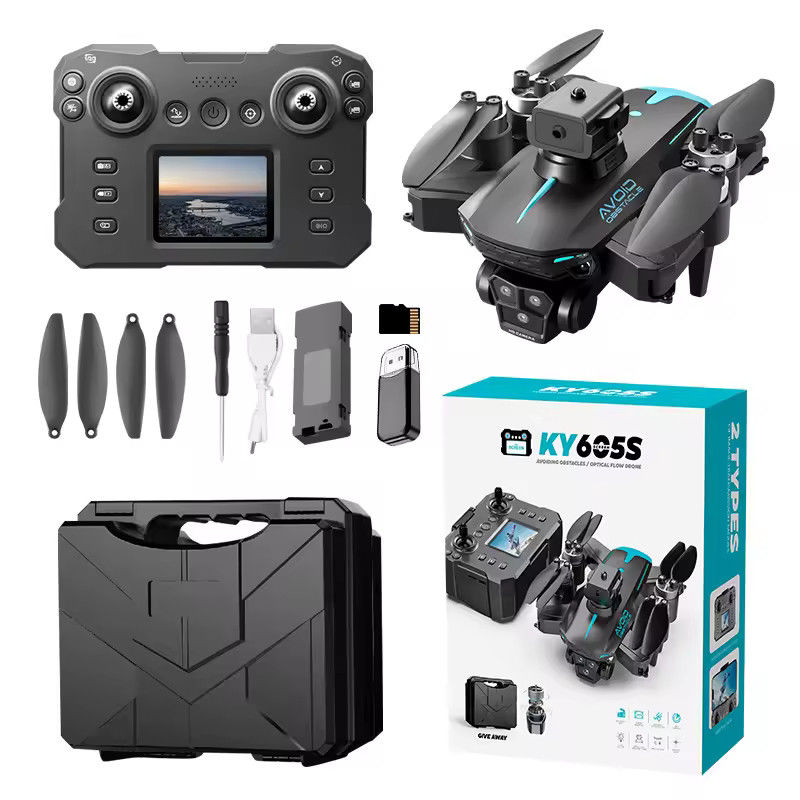Temps de vol maximal Style Ky605s Drone max 4khd Caméra Évitement d'obstacles à quatre côtés Moteur sans pinceau Batterie Rc Drone